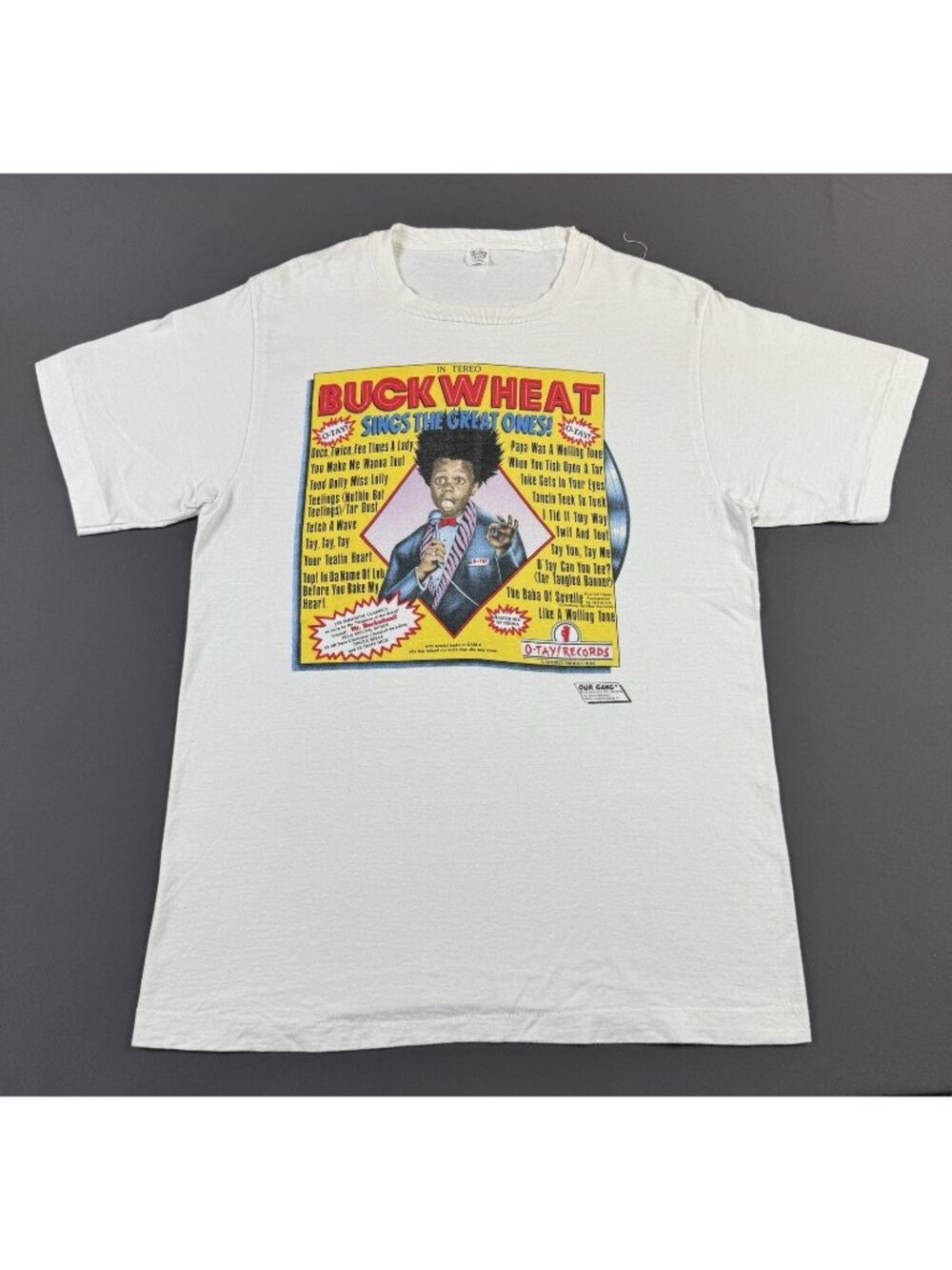 Rare Vintage 90s Little Rascals Buck Wheat Movie Promo Comedy White Shirt XL